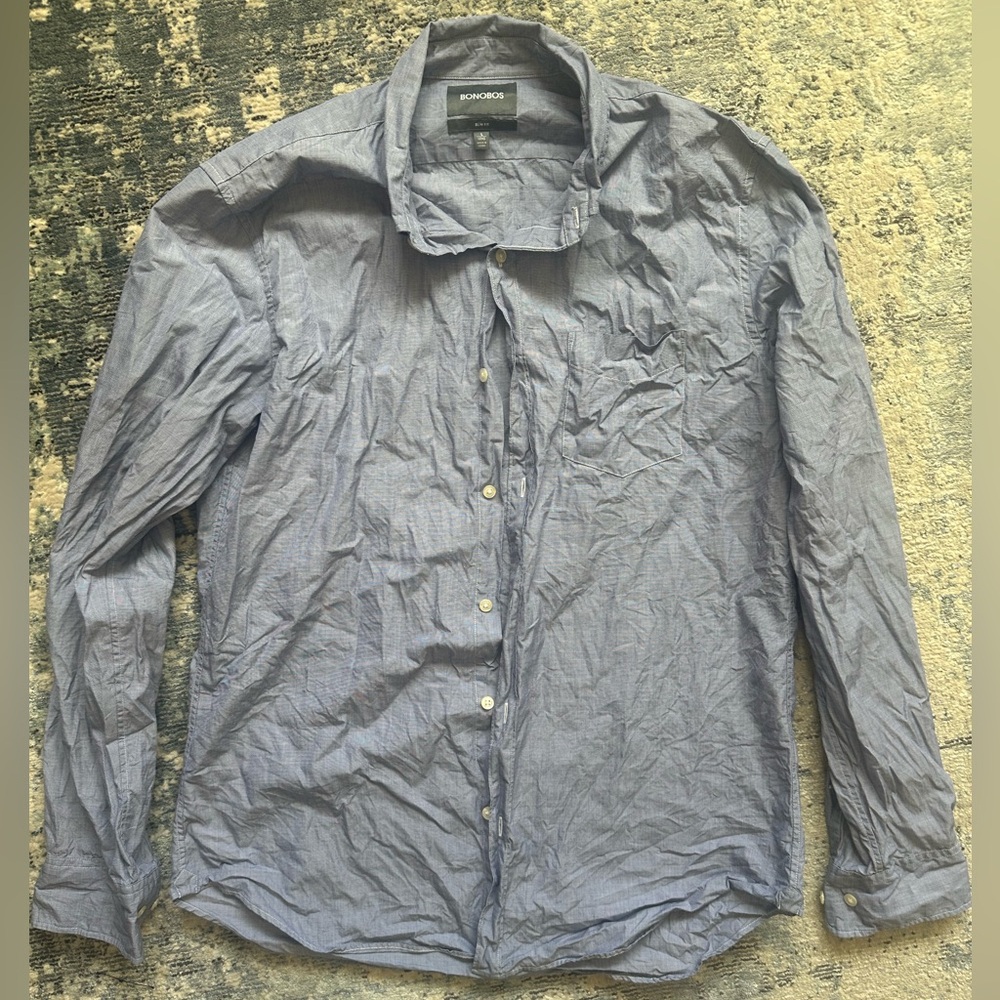 Bonobos Men's Blue Button-Up Shirt